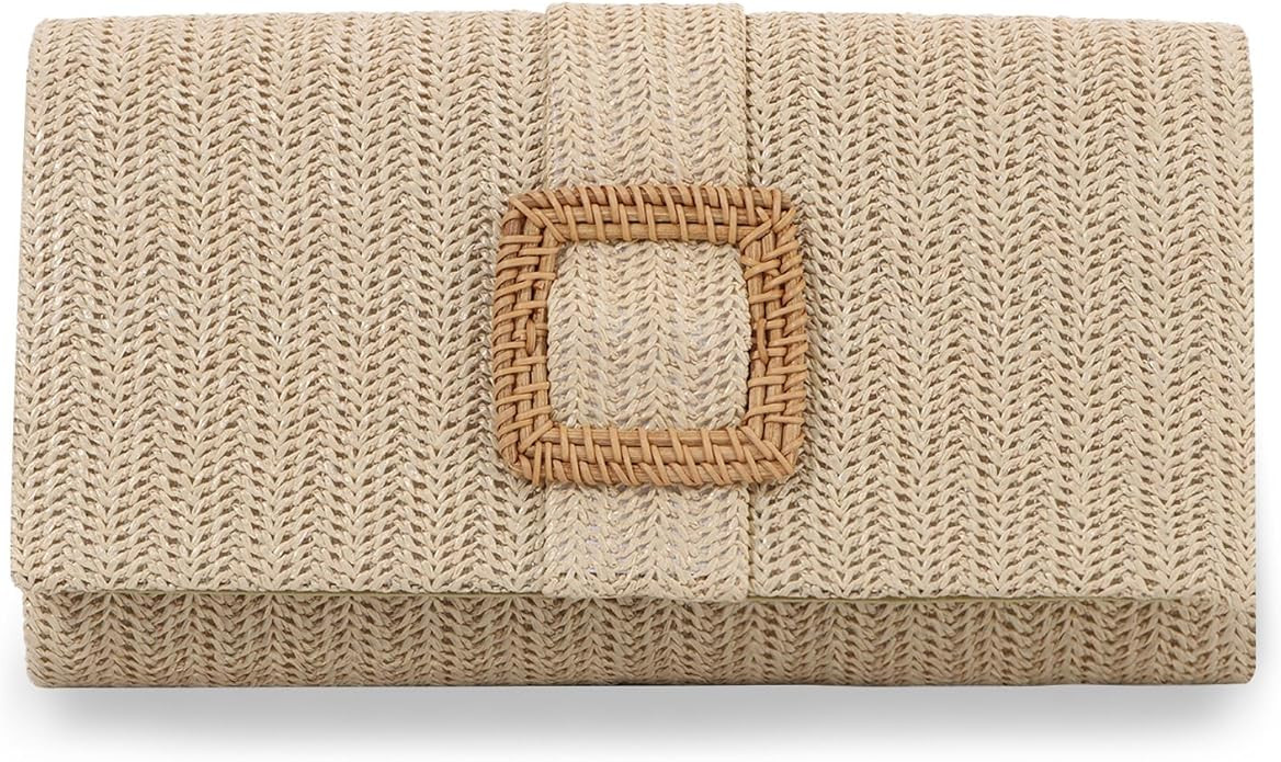 Emprier Straw Clutch Purses for Women Summer Beach Bag Raffia Crossbody Purse Woven Envelope Hand... | Amazon (US)