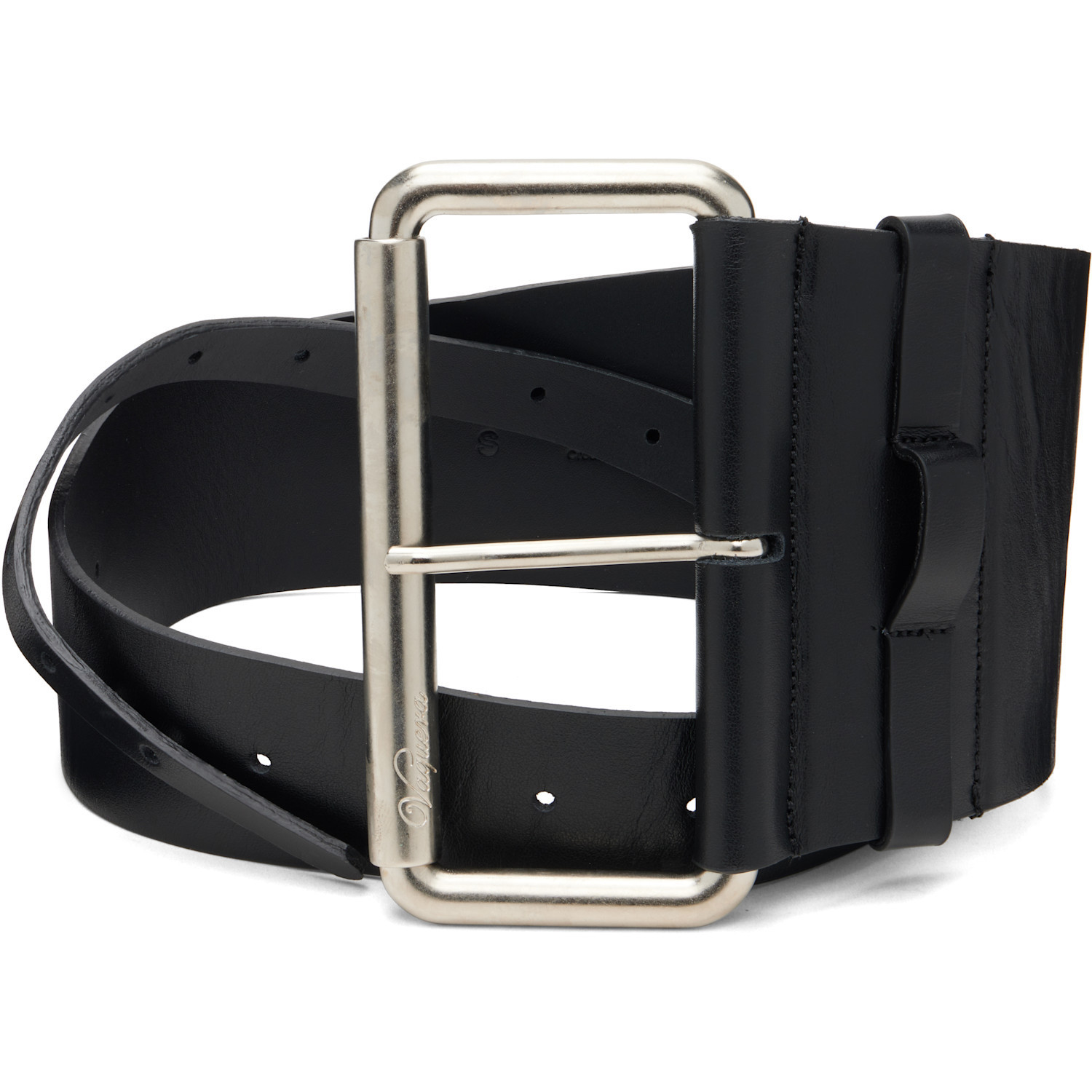 VAQUERA Black Equestrian Leather Belt | SSENSE