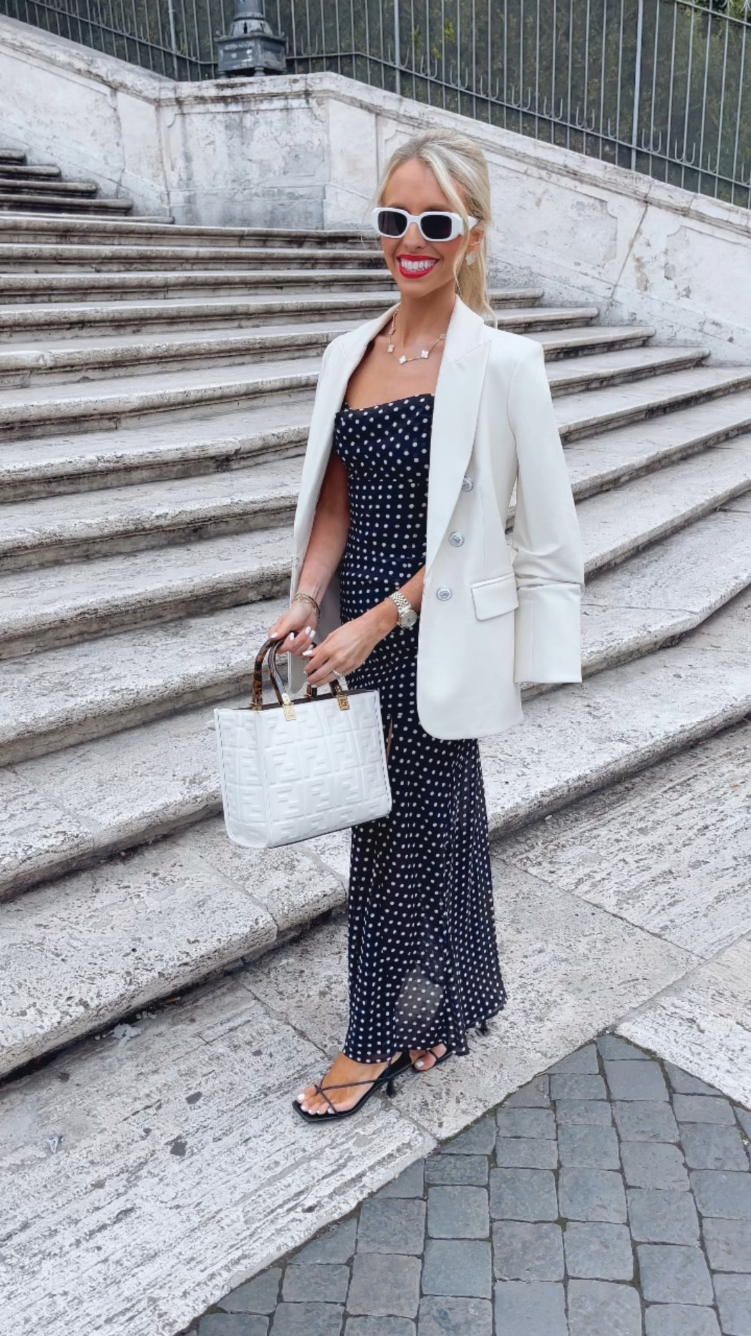 🇮🇹✨ The perfect chic outfit for walking around Rome! Effortless, comfortable, and polished - exactly what you need for a stylish day exploring. I’ve linked my entire look on LTK, except my cream leather Veronica Beard blazer ( sold out!), so I found a similar one for you! 💕 
📍Tap to shop & save on your favorites #RomeOOTD #EuropeanStreetStyle #VeronicaBeard #TravelOutfitIdeas 


#LTKSpringSale #LTKSeasonal #LTKTravel