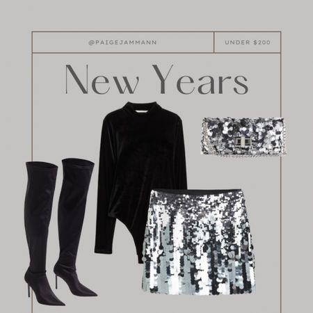 New Year’s Eve outfit, holiday outfit, sequin skirt, satin knee high boots, affordable New Year’s Eve outfit, affordable holiday outfit, midsize holiday outfit 

#LTKHoliday #LTKparties