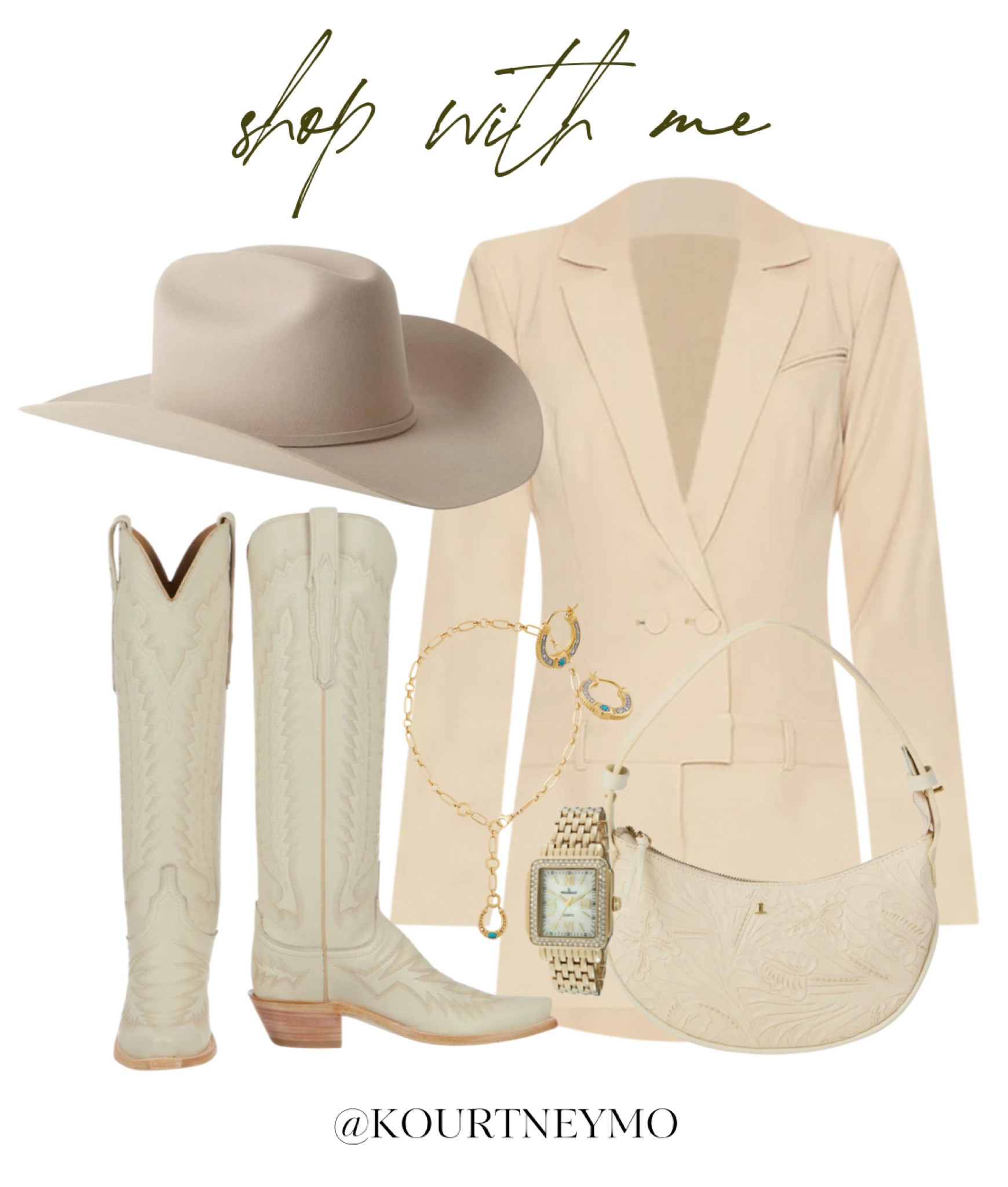 Western boot styling, blazer dress style, Lucchese, Stetson, Revolve, Kendra Scott, Amazon, PBR style

#LTKstyletip #LTKshoecrush