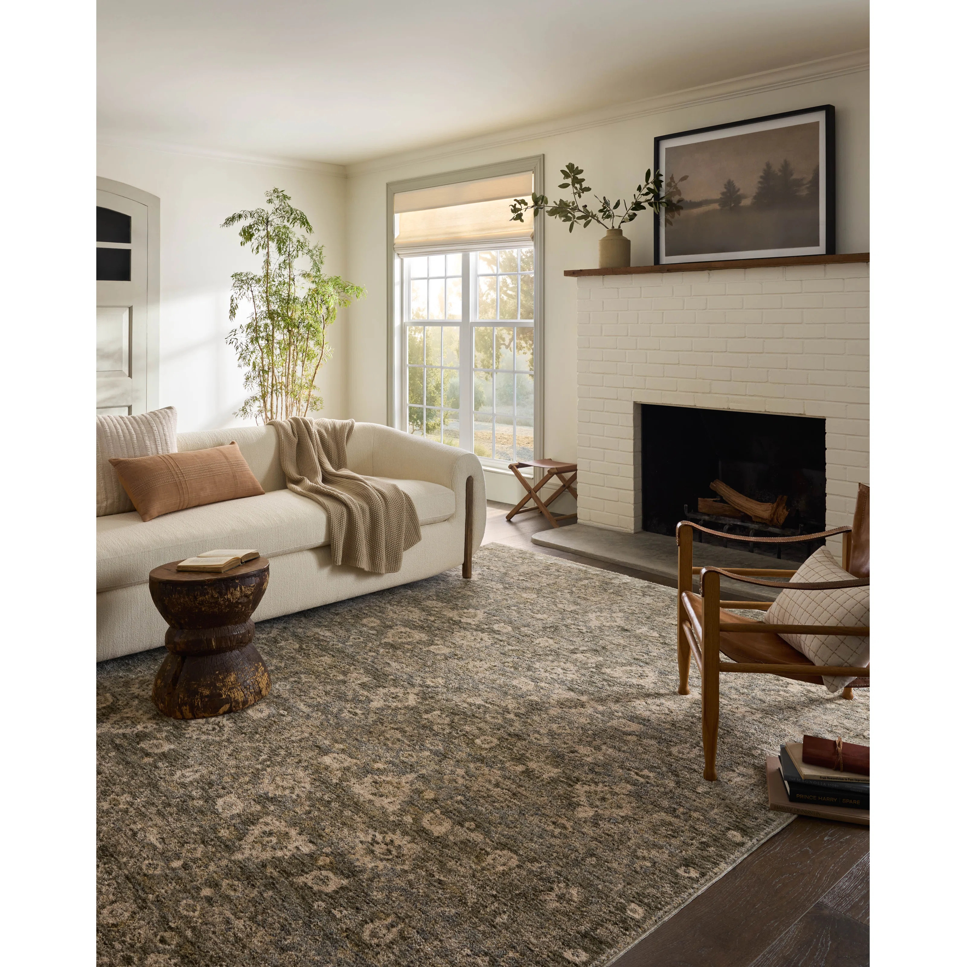 Magnolia Home by Joanna Gaines x Loloi Junie Lagoon / Natural Area Rug | Wayfair North America