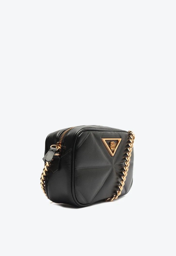 Bolsa Tiracolo Preta Schutz Pequena Poppy Couro Matelassê | ZZ Mall (BR)