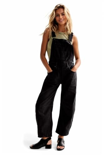 Kedera Women's Denim Overall Casual Straight Wide Leg Bib Jeans Overall Adjustable Straps Denim R... | Amazon (US)