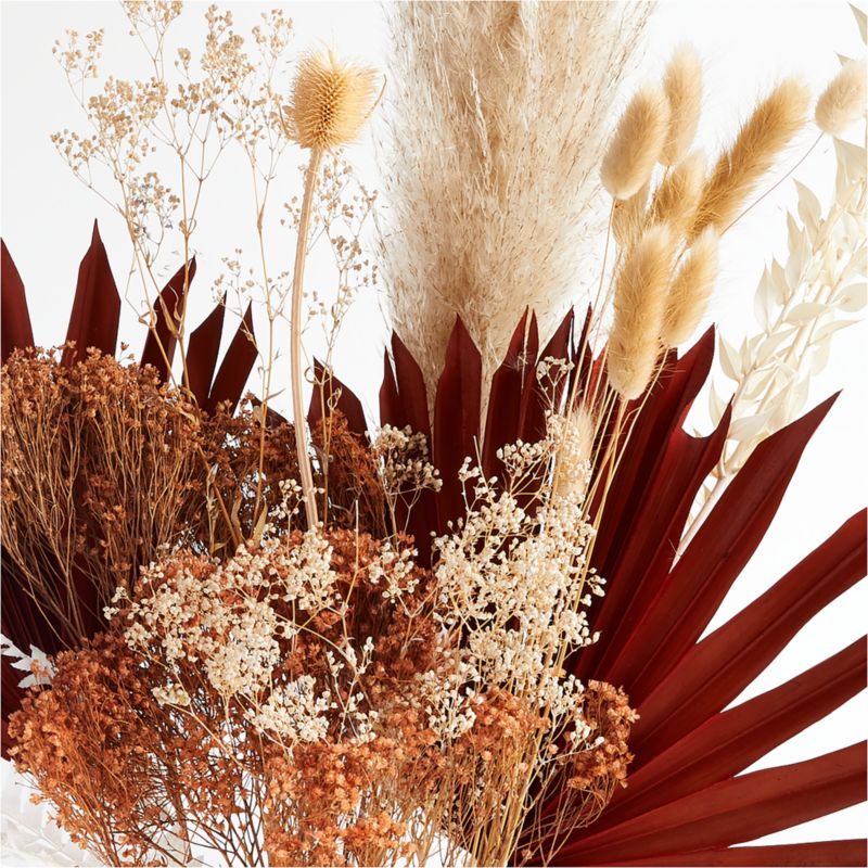 White Fern and Rust Palm Dried Bouquet 26" + Reviews | Crate & Barrel | Crate & Barrel