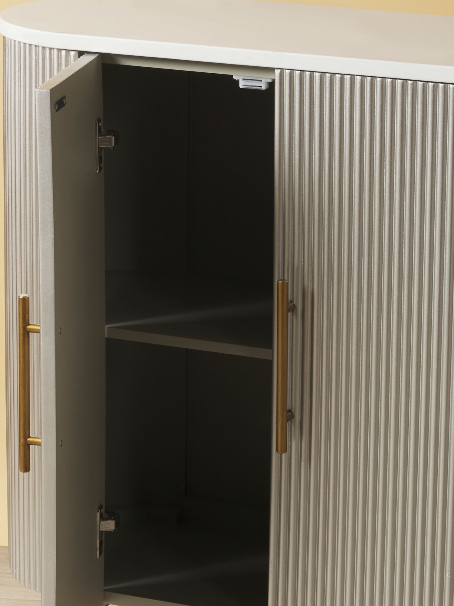 34in 2 Door Cabinet With Stone Top | Storage Furniture | HomeGoods | HomeGoods