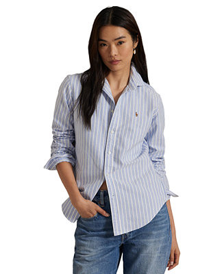 Women's Slim-Fit Oxford Shirt | Macy's
