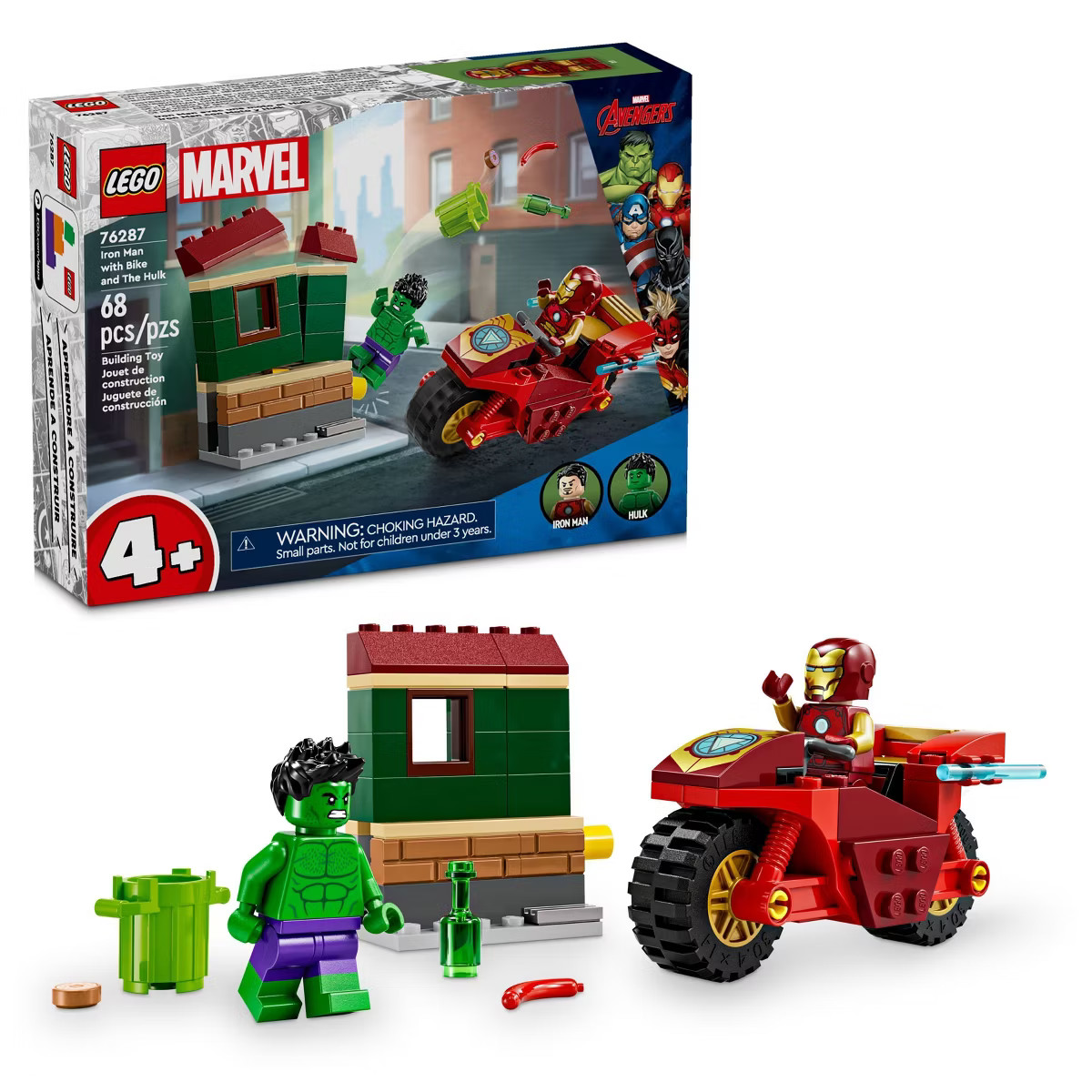 LEGO Marvel Iron Man with Bike and The Hulk Building Toy 76287 | Target