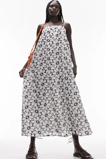 Floral Embroidered Swing Sundress | Nordstrom
