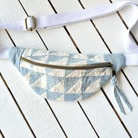 Small Quilt Crossbody Bag, Vintage Purse, Fanny Pack, Bag, Sling Antique Blue & White | Etsy (US)