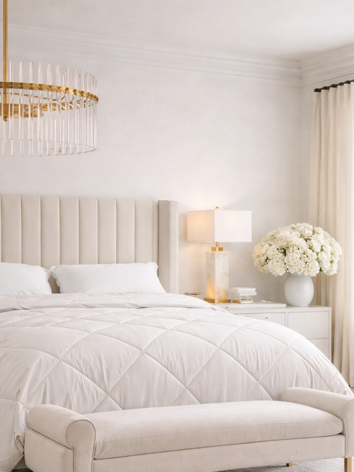 Complete your bedroom look with these gorgeous pieces! From modern bed, lamp, and cozy bedding to elegant decor, you'll love every detail. Everything linked below for you!🫶 

 #LTKHome #LTKSaleAlert