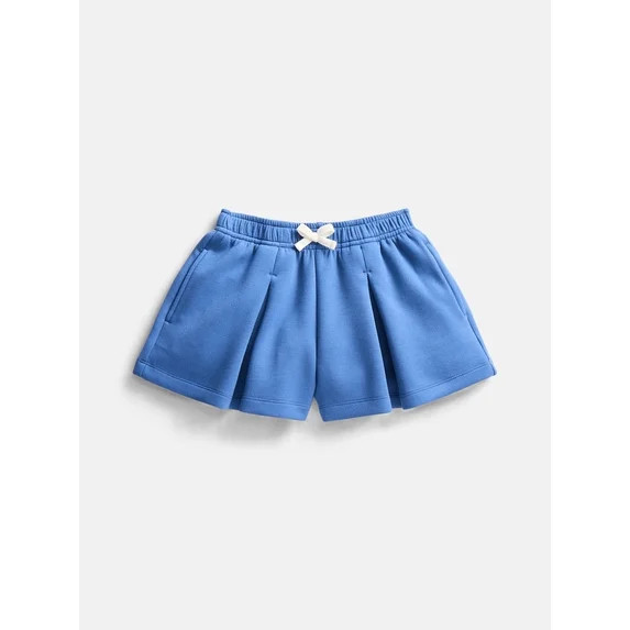 Wonder Nation Toddler Girls Athletic Pleated Shorts with Bow, Sizes 12M-5T | Walmart (US)