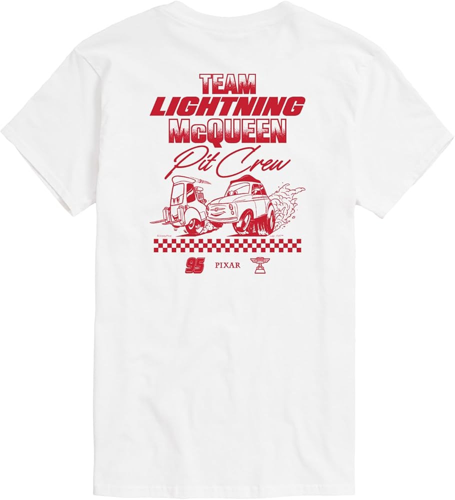 Disney Cars - Team Lightning McQueen Pit Crew - Men's Short Sleeve Graphic T-Shirt | Amazon (US)