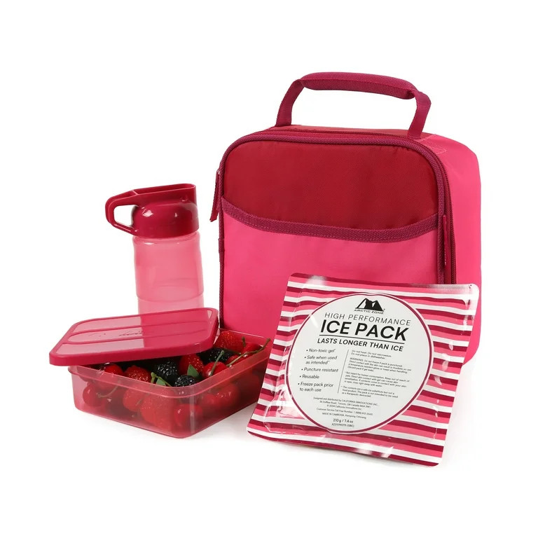 Arctic Zone Lunch Box Combo with Thermal Insulation, Pink | Walmart (US)