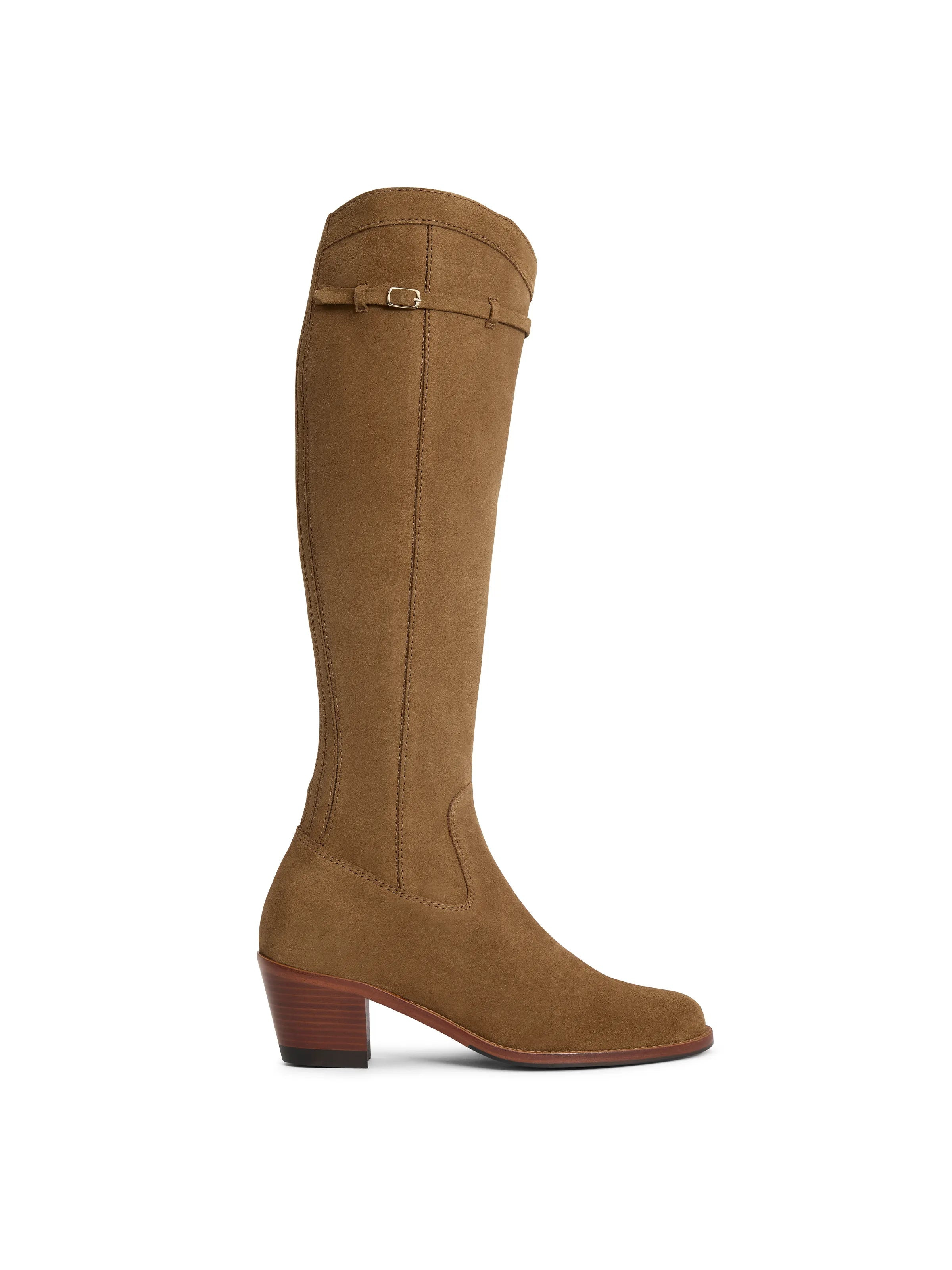 Heeled Kimberley - Women's Tall Boot - Tan Suede | Fairfax & Favor | Fairfax & Favor (UK)