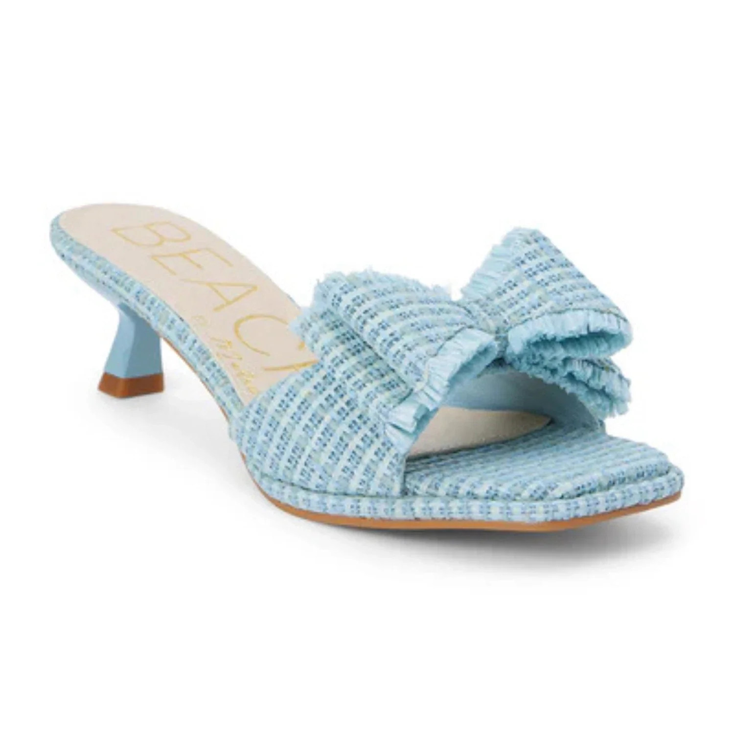 Women's Beach by Matisse Penelope Sandals Blue Slip-On Kitten Heel GAL1990 | Shop Simon