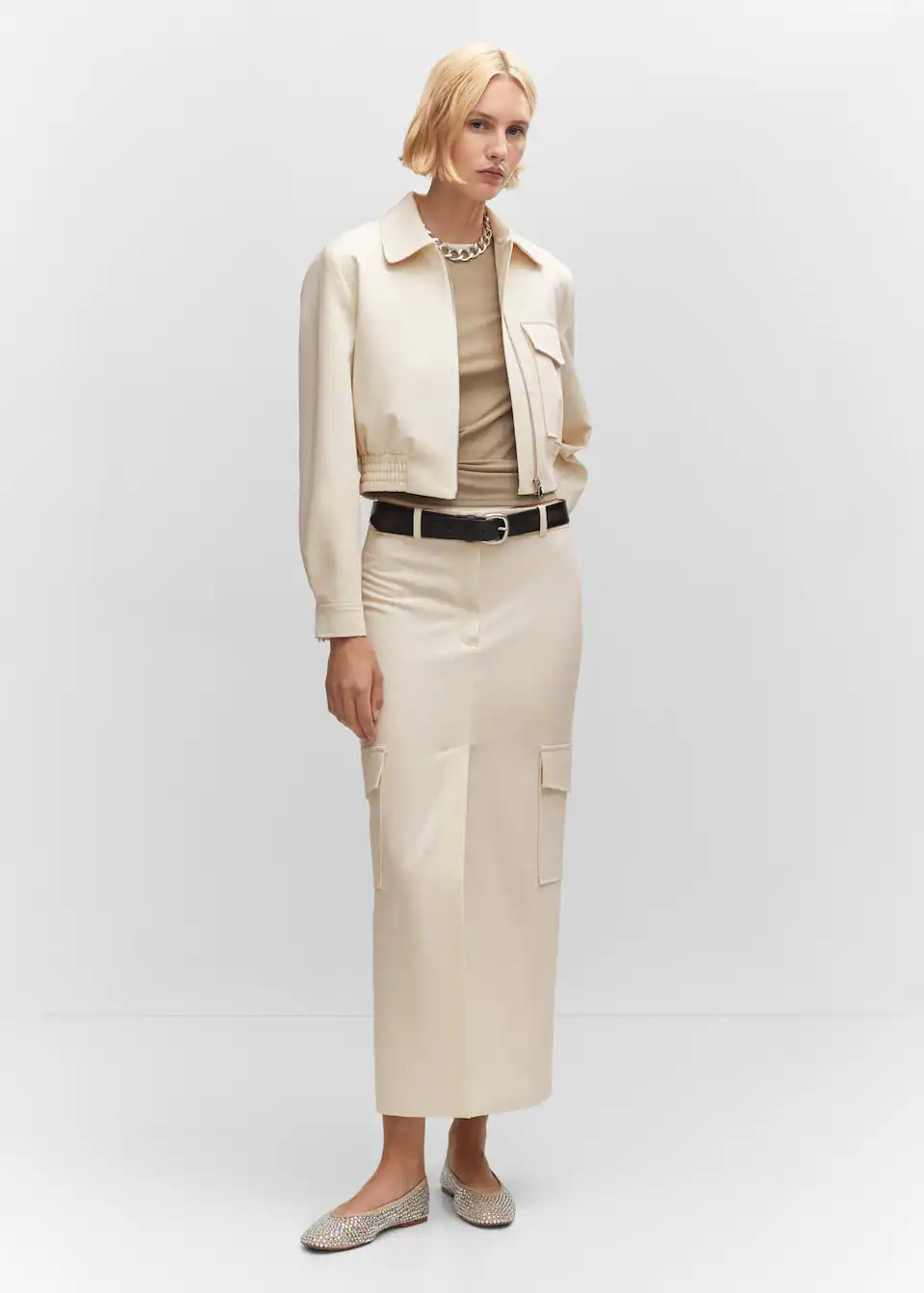 Cargo pocket bomber -  Women | Mango USA | MANGO (US)