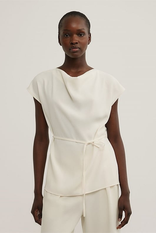 Cowl Tie Belt Top | Witchery (AU)