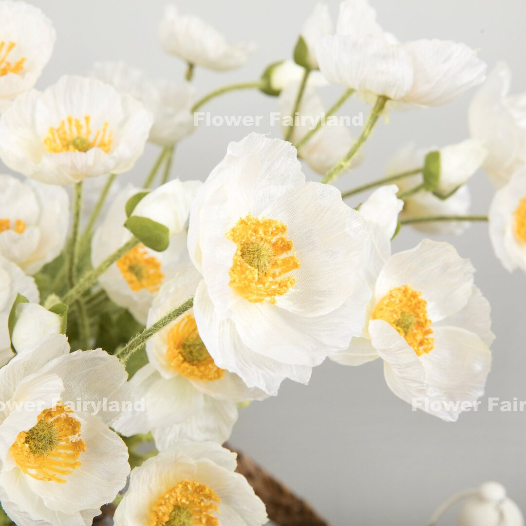 4 Heads Poppy Stem | High Quality Artificial Flower | DIY | Floral | Wedding/Home Decoration | Gi... | Etsy (US)