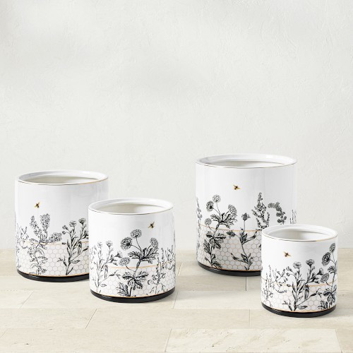 Honeycomb Ceramic Planter Complete Collection | Williams-Sonoma