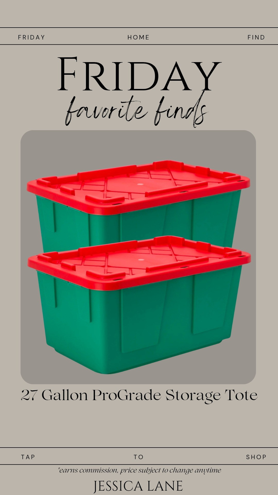This 27-gallon ProGrade storage tote is perfect for heavier or bulkier items and holds up season after season. Durable, stackable, and great for keeping everything protected and organized.#WalmartHome #StorageSolutions

#LTKHome #LTKSeasonal #LTKHoliday