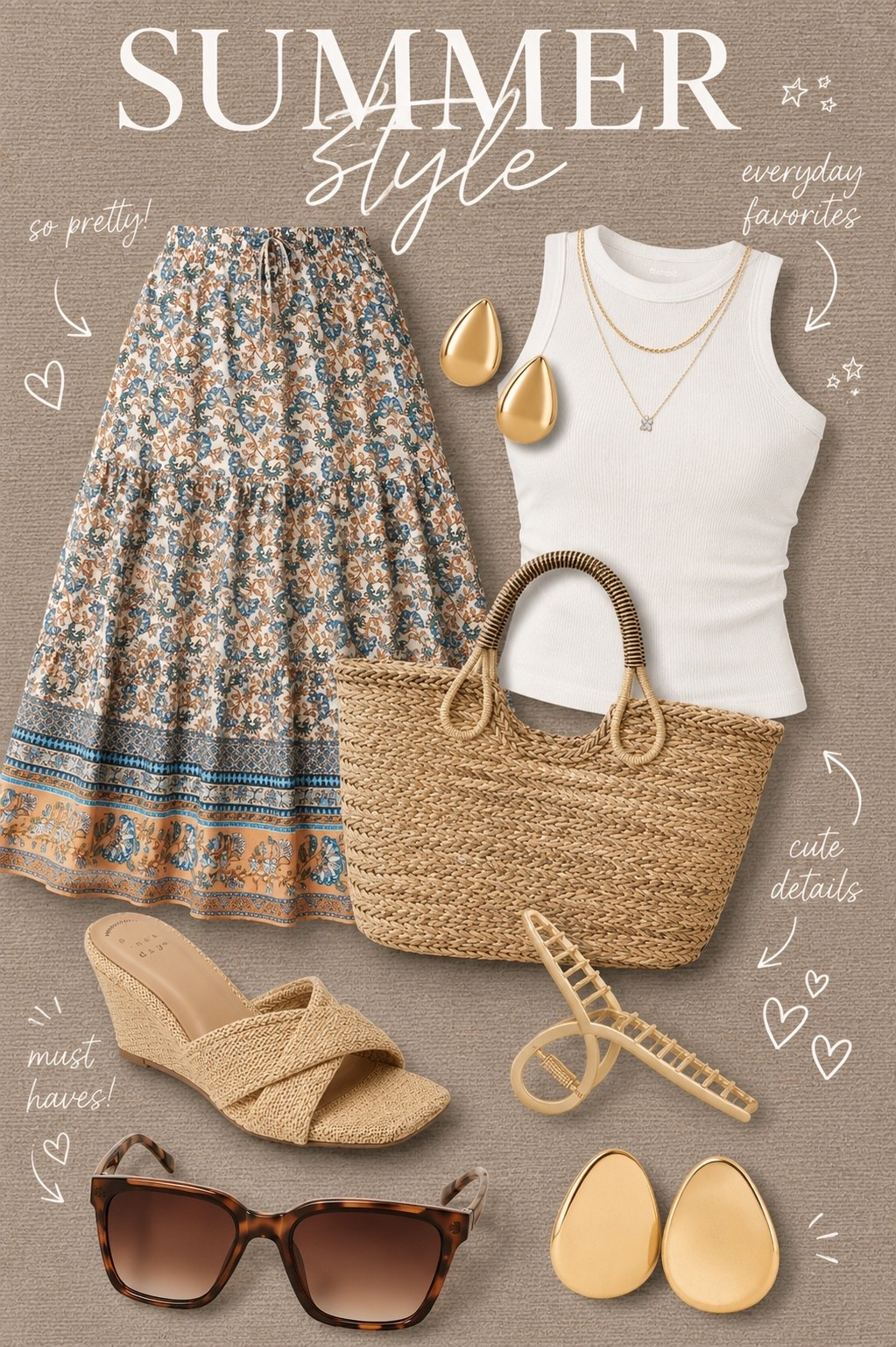 Summer isn’t over yet, in fact it’s just beginning$ here’s a cute outfit for your wardrobe!
