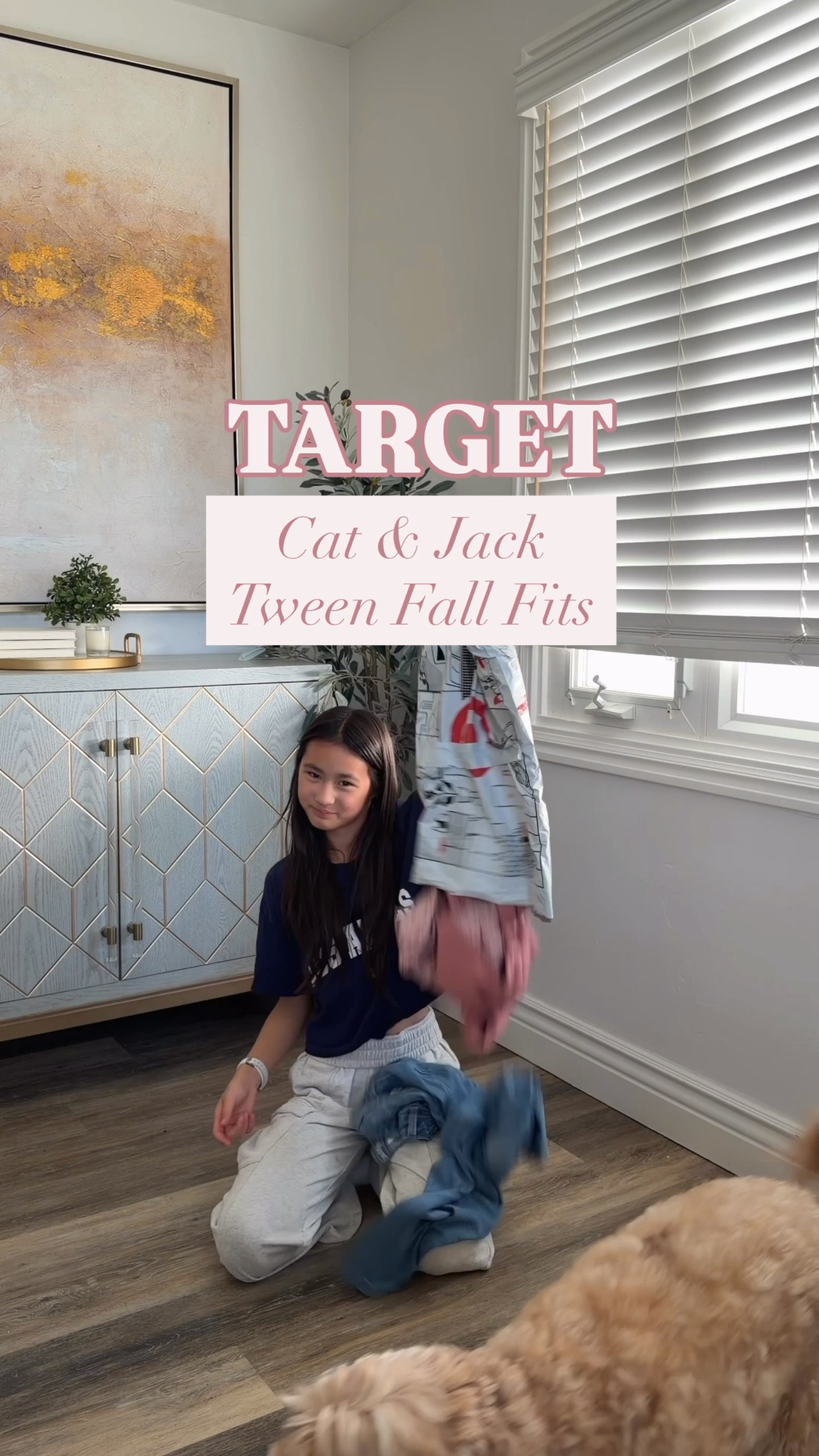 Target Cat & Jack Tween Girl outfits on sale for Target Circle Week! 40% off on 10/5!
Pink Top: Large
Skirt: Medium
Barrel Jeans: 10 (she could have done a 12)