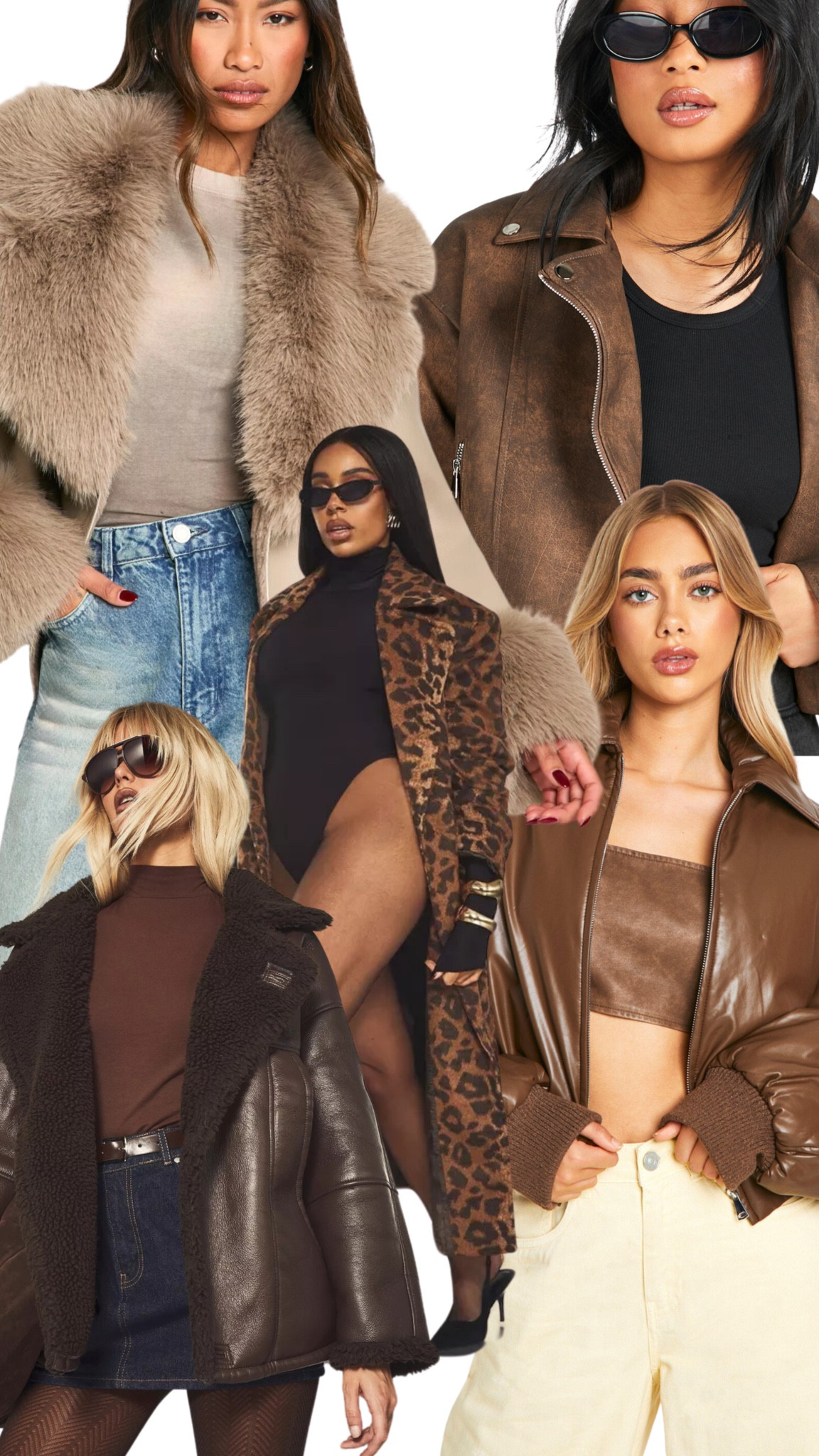 Brown Coat Edit | Boohoo 🤎