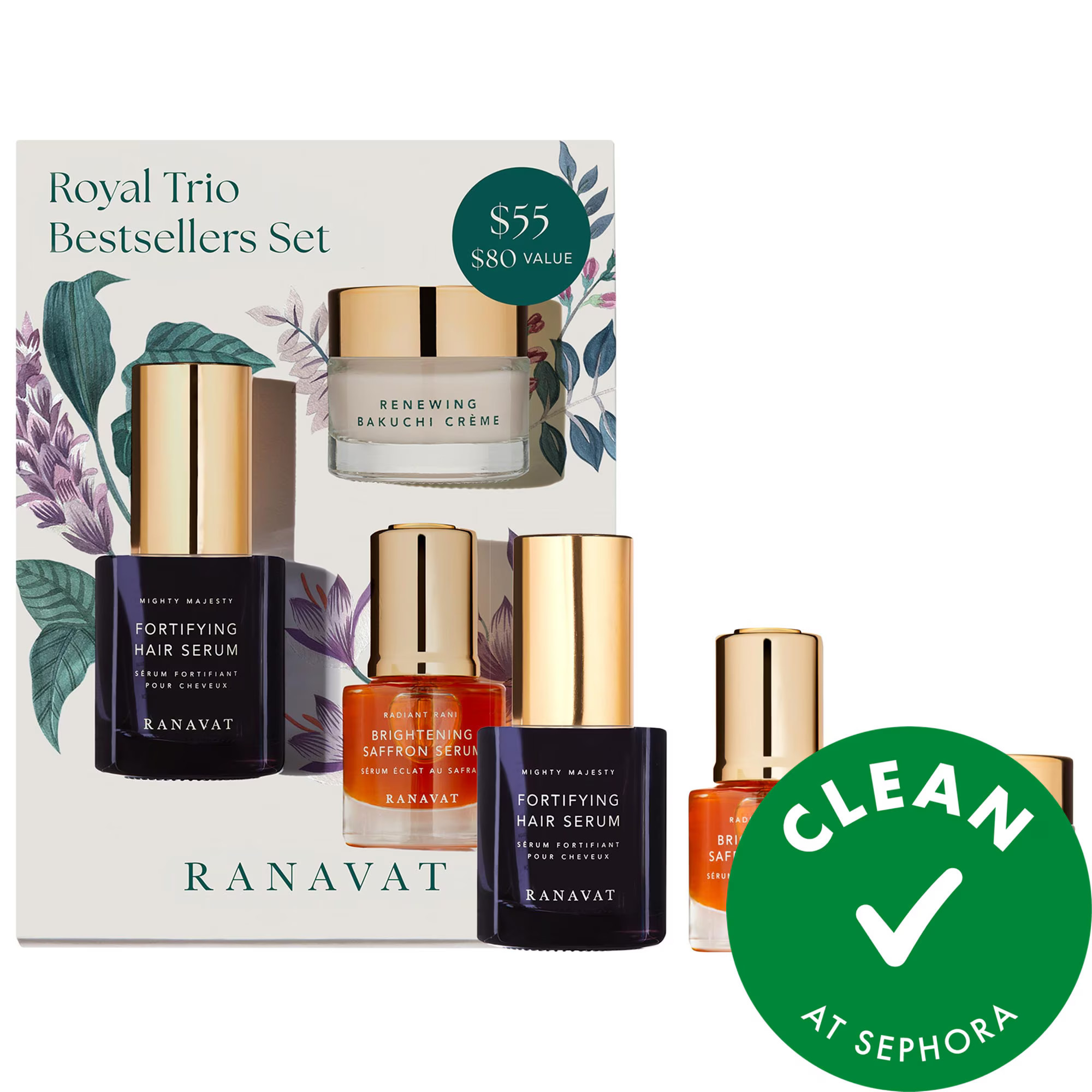 RANAVAT Royal Trio Bestsellers Set with Clinically Tested Anti-Aging Skincare and Jasmine Hair Serum | Sephora (US)
