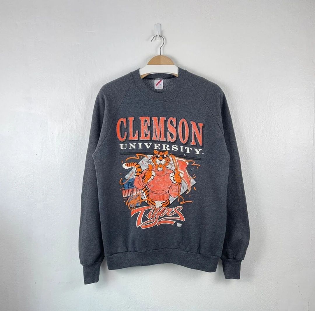 Vintage 90s Clemson University Tigers Football Team Crewneck - Etsy | Etsy (US)