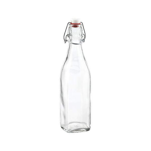 Bormioli Rocco 17 oz. Square Hermetic Bottle 500 ml. | The Container Store
