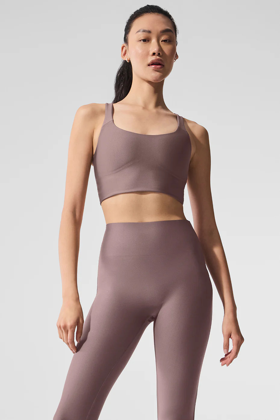Alo YogaÂ® | Airlift Sleek Bra Tank Top in Mushroom Brown, Size: 2XS | Alo Yoga (US)