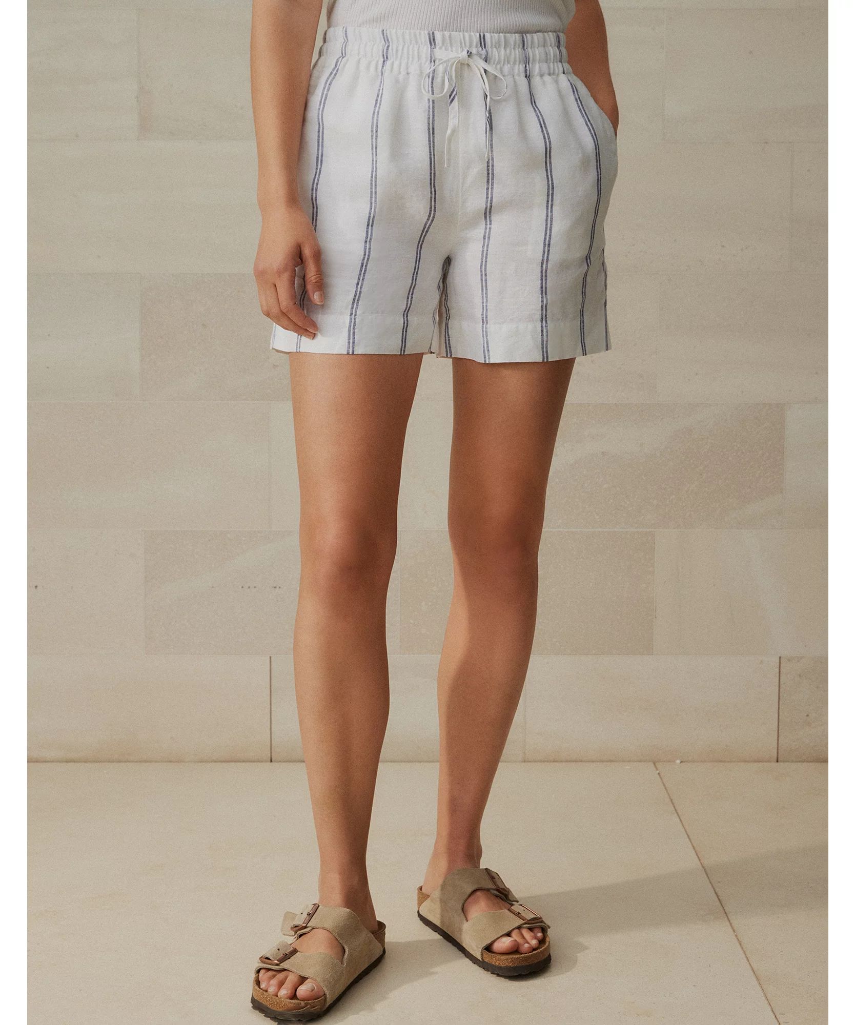 Stripe Linen Shorts | The White Company (UK)