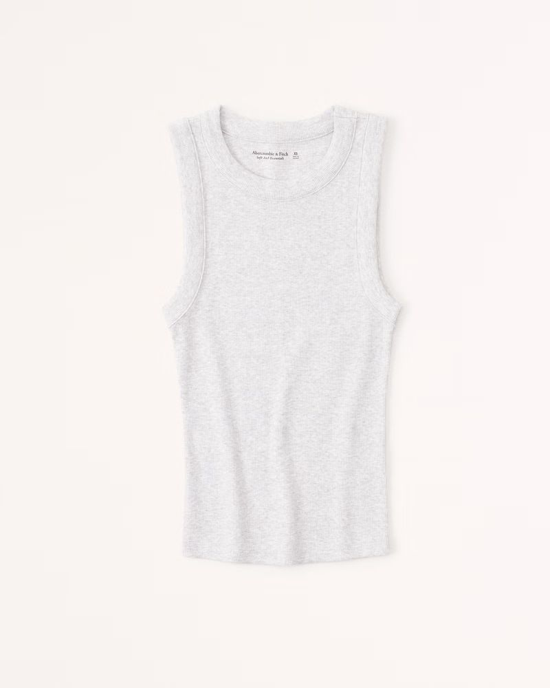 Essential Rib Tuckable Crew Tank | Abercrombie & Fitch (US)