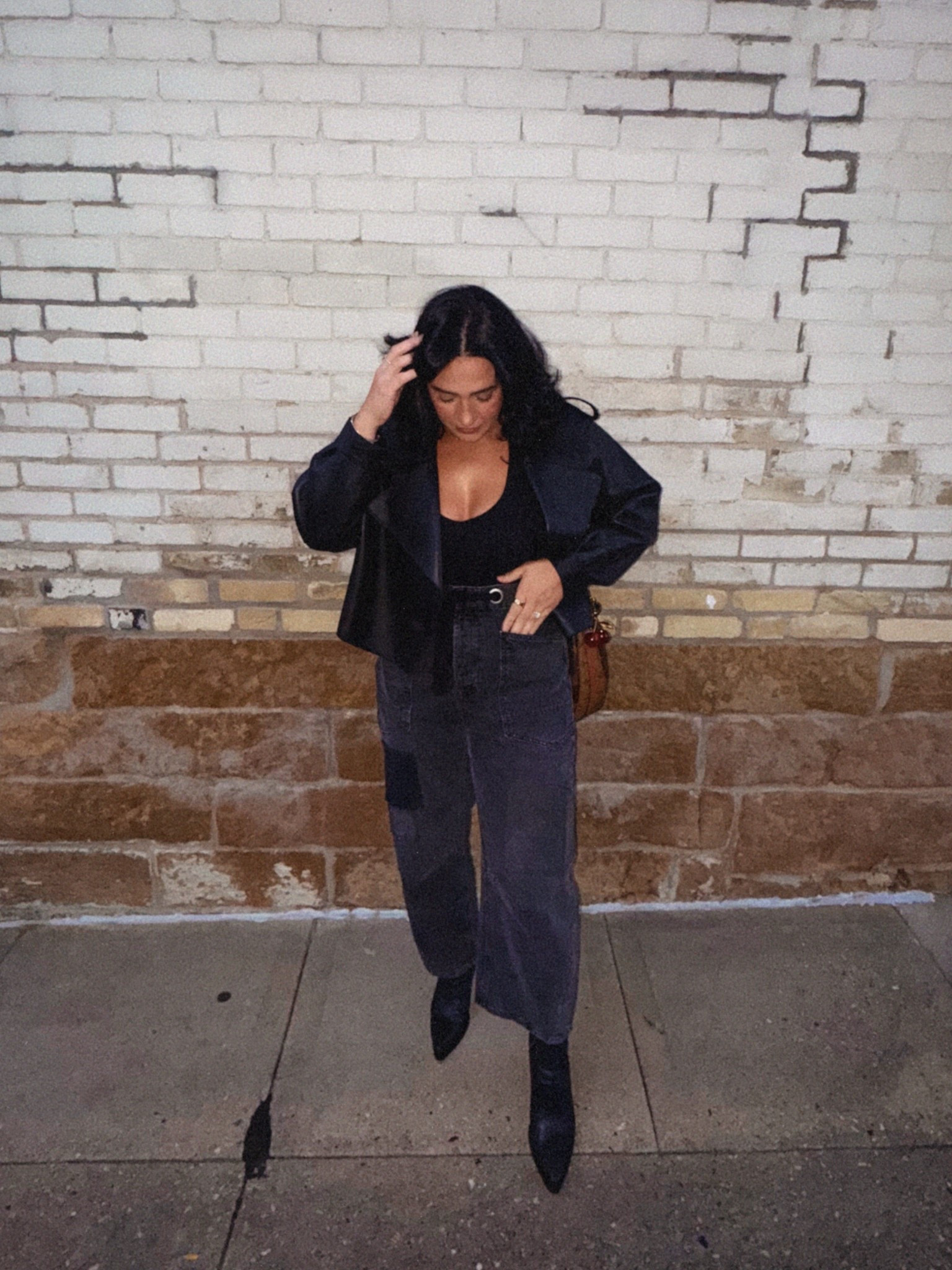 Girls night fall outfit! All black. Size M top,m and jacket, size 30 jeans. 

#LTKSeasonal #LTKMidsize #LTKStyleTip