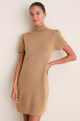 Camel Merino Hewitt Turtleneck Dress | Tuckernuck (US)
