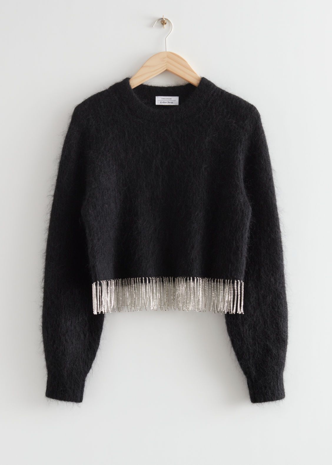 Diamanté Fringed Cropped Jumper | & Other Stories US