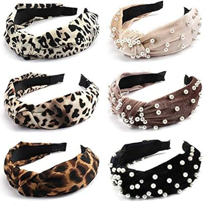 TOBATOBA 6 Pieces Women Headbands Wide Knot Dot Hairbands Turban Headbands for Women,Include 3 Pi... | Amazon (US)
