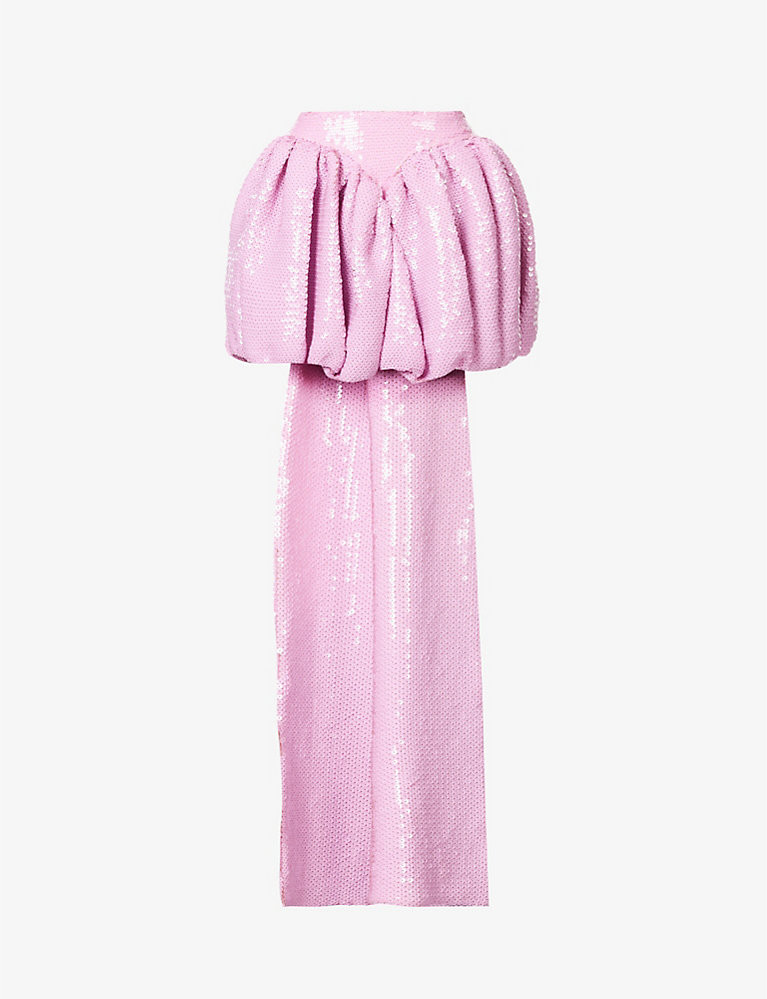 PACO RABANNE Sequined bow-embellished stretch-woven mini skirt | Selfridges