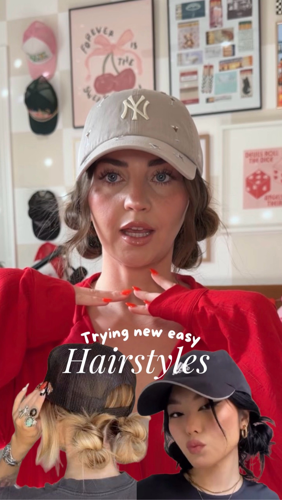 Trying new hairstyles as a mom day one! Hat with space buns hairstyle! Love this espresso, martini Yankees hat! 

#LTKmomlife #LTKgrwm #LTKBeauty