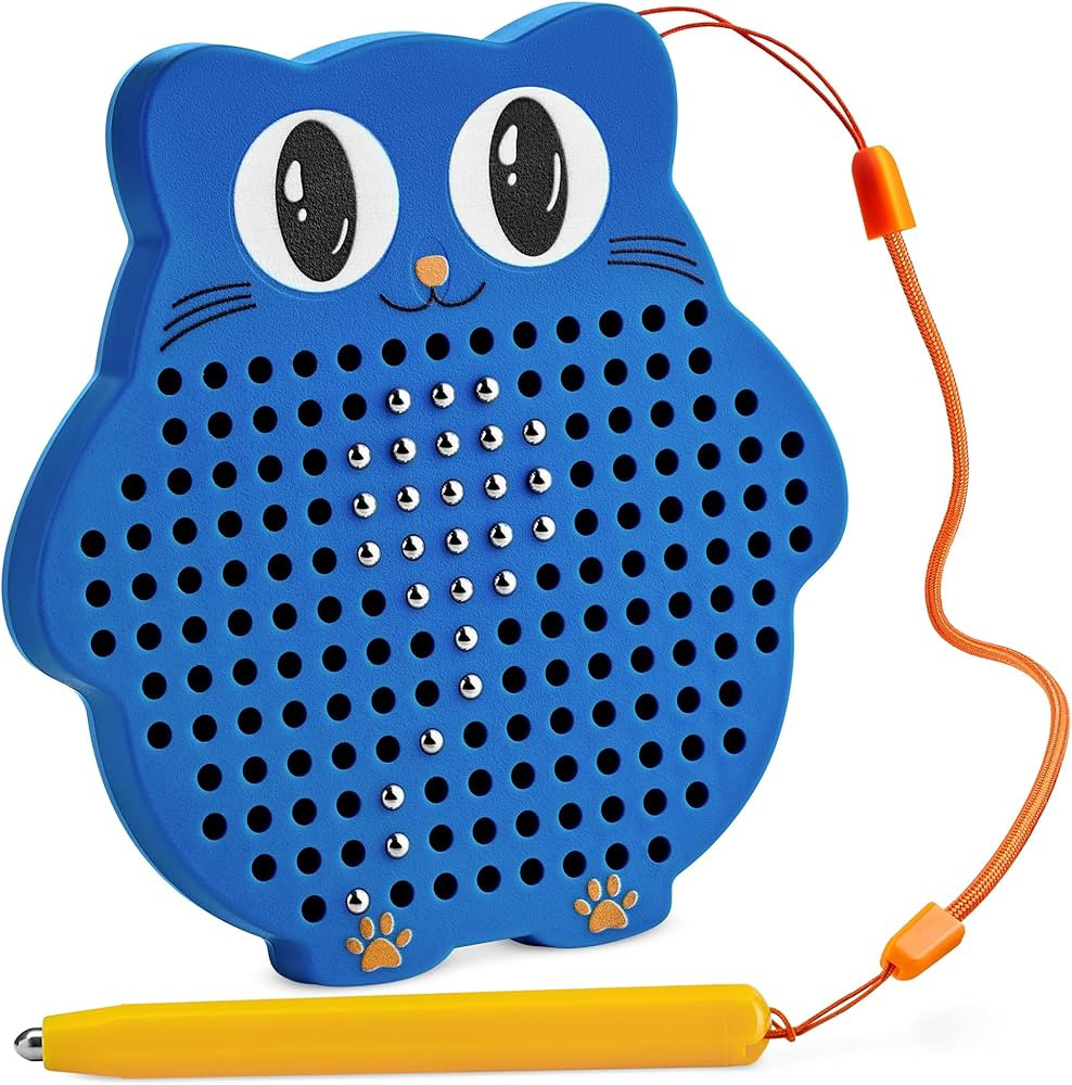 Magnetic Drawing Board for Kids & Toddlers with Beads and Magnet Stylus Pen - Magnetic Travel Toy... | Amazon (US)