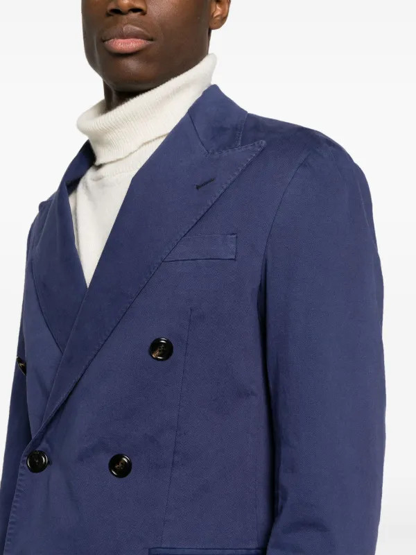Polo Ralph Lauren logo-patch double-breasted Blazer - Farfetch | Farfetch Global