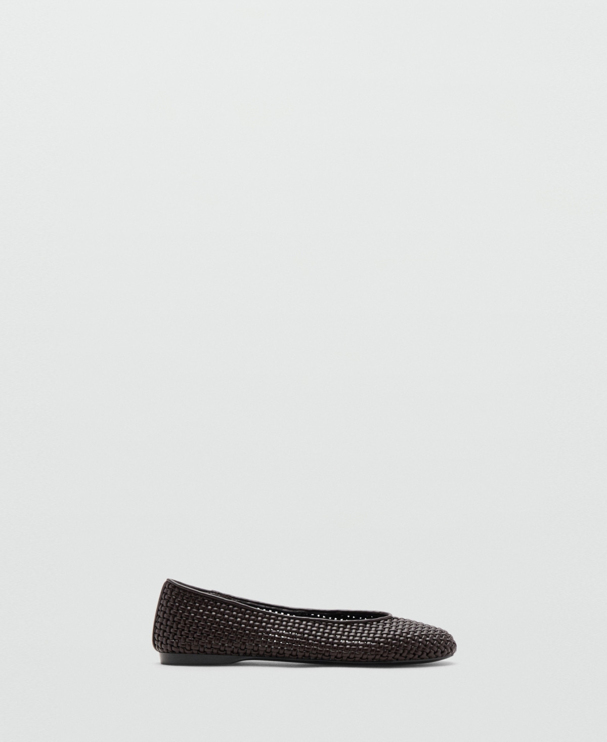 Mango Women's Braided Ballet Flats - Chocolate | Macy's
