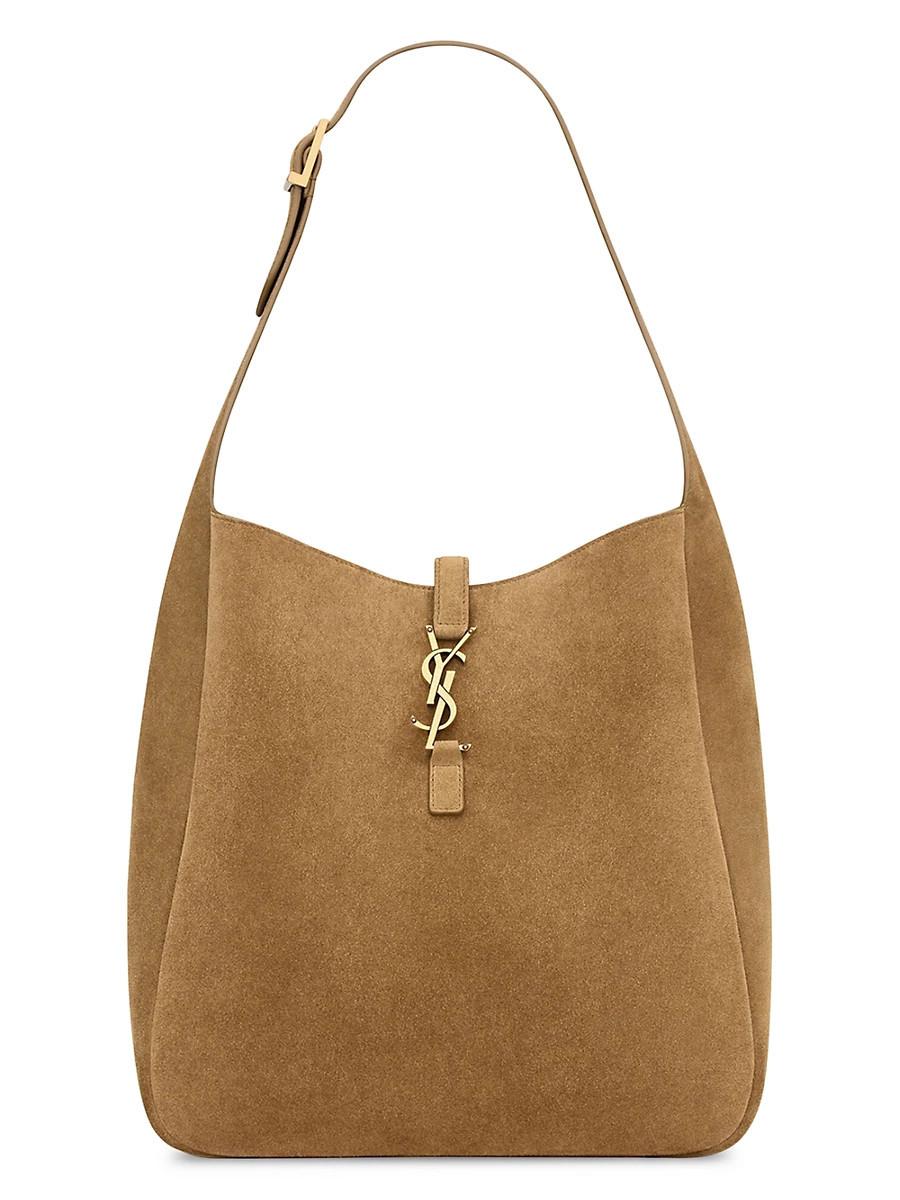 Women's Le 5 a 7 Soft Large Shoulder Bag in Suede - Golden Leaf | Saks Fifth Avenue