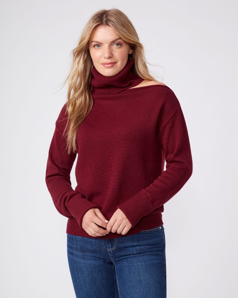 Raundi Sweater - Deep Burgundy | Paige