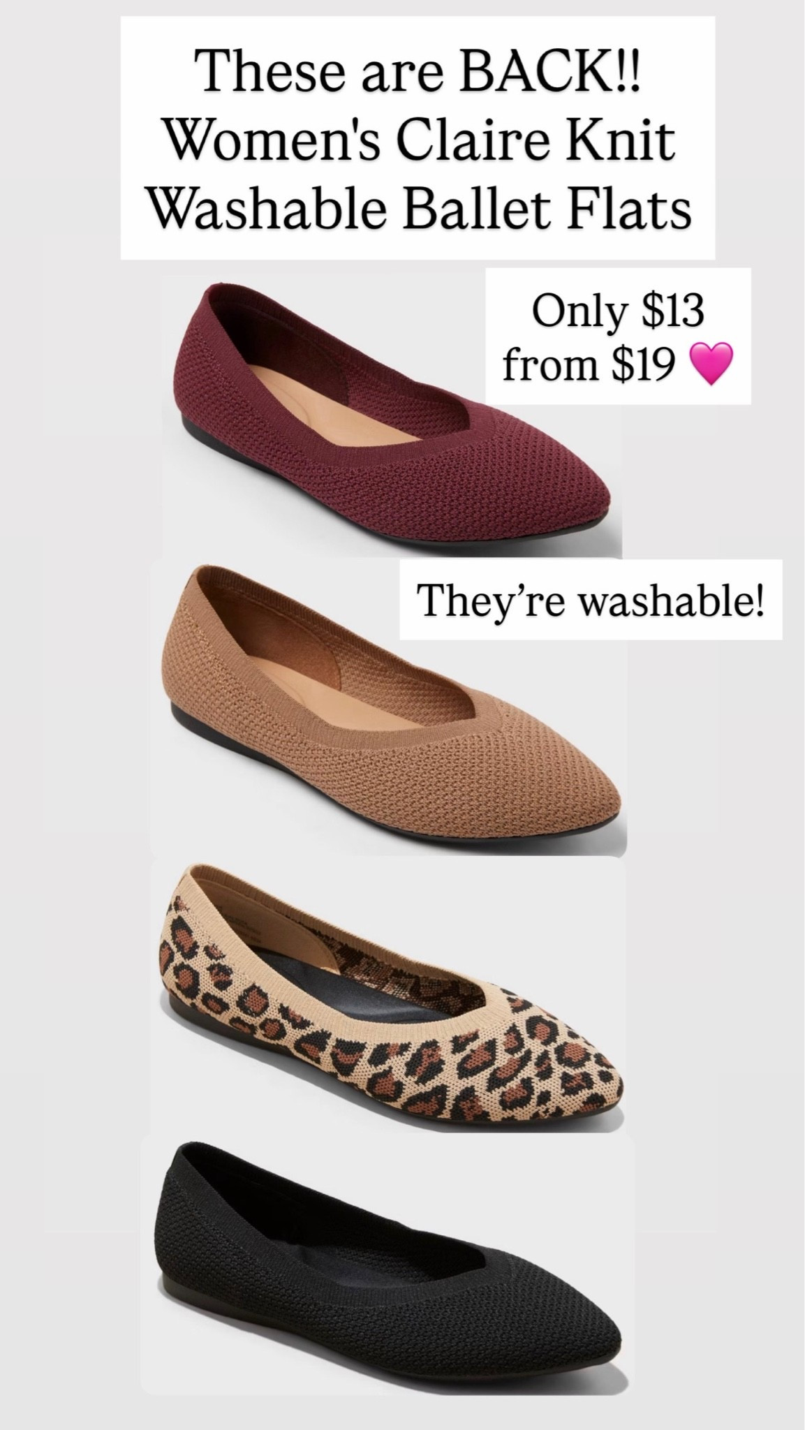 Women's Claire Knit Washable Ballet Flats

#LTKSaleAlert