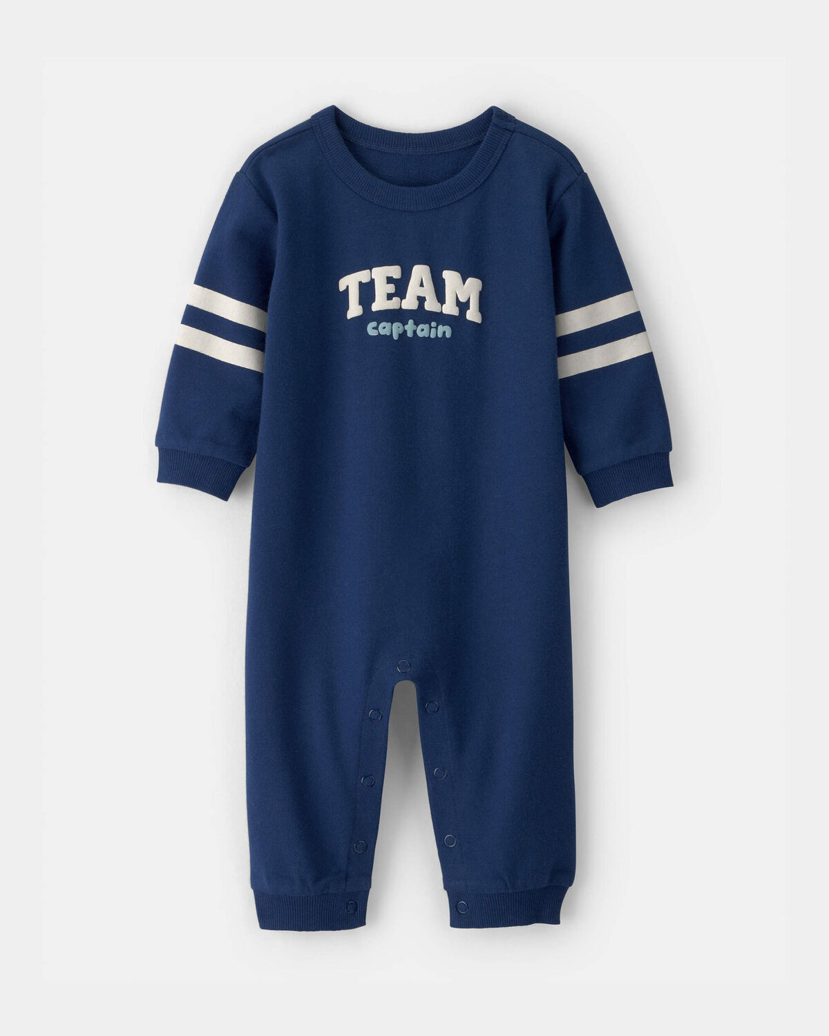 Baby Team Captain' French Terry Jumpsuit - Navy Blue | Carter's Inc