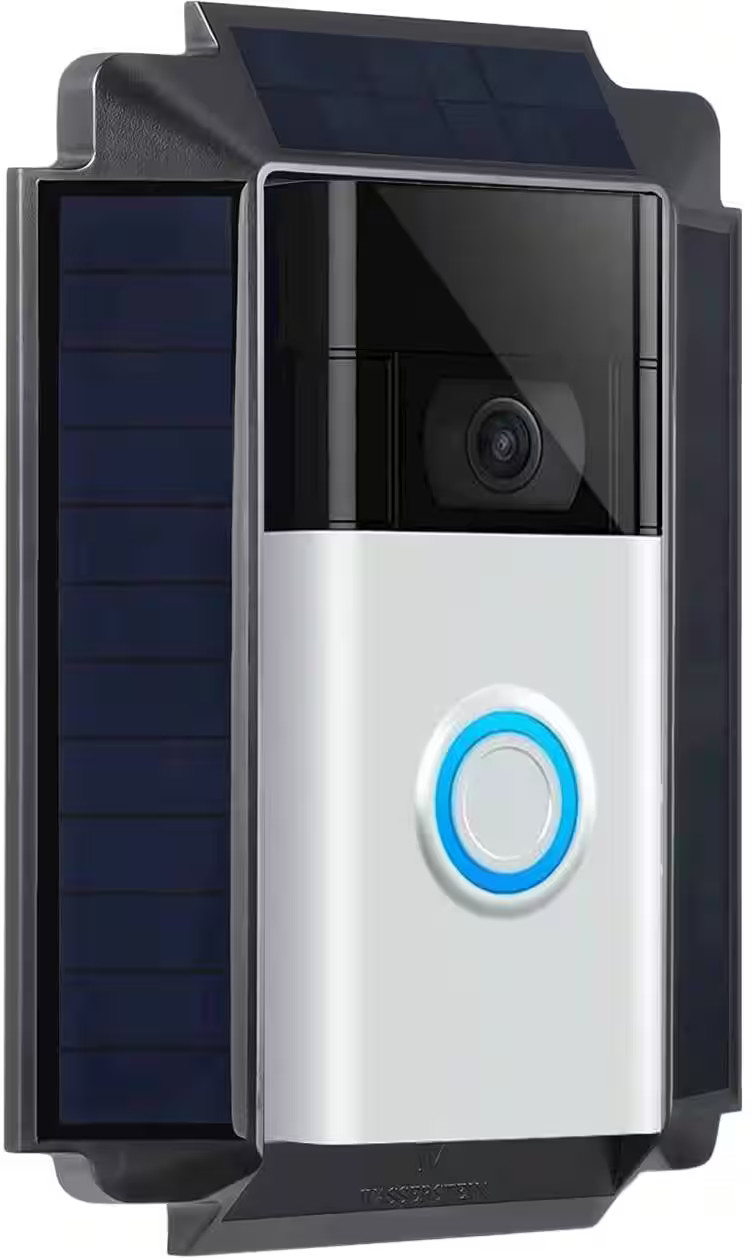 Wasserstein Mountable Solar Charger For Ring Video Doorbell 1 (2nd Generation 2020) Black RingDBS... | Best Buy U.S.
