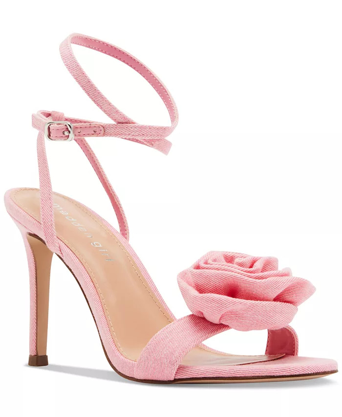 Madden Girl Blooming Rosette Stiletto Dress Sandals - Macy's | Macy's