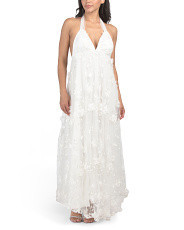 Chantilly Tie Neck Maxi Dress | Juniors | Marshalls | Marshalls